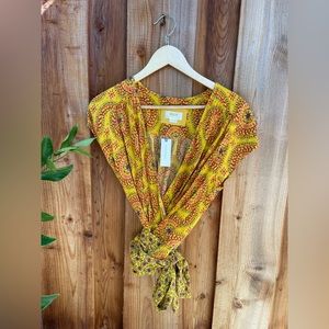 Maeve cap sleeved blouse